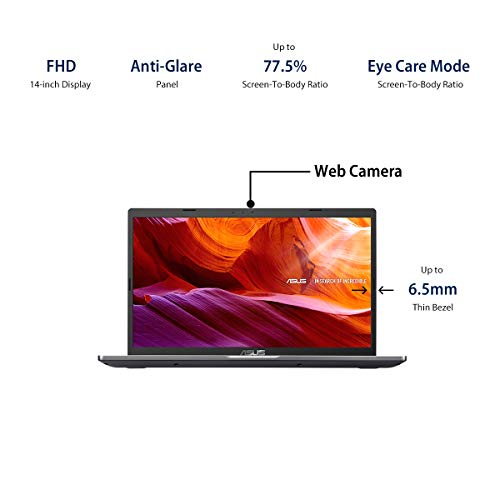 Image of ASUS VivoBook 14 Intel Core i5-1035G1 10th Gen 35.56 cm (14-inch) FHD Compact and Light Laptop (8GB RAM /512GB NVMe SSD /Windows 10 /2GB NVIDIA GeForce MX110 Graphics /Slate Grey /1.60 kg), X409JB-EK592T