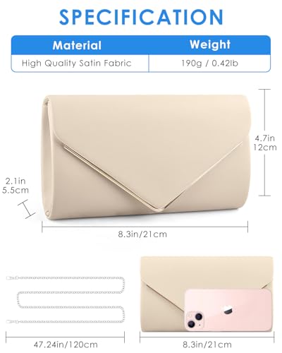 Image of TINDTOP Clutch Purses for Women, PU Leather Formal Evening Bags Shoulder Party Handbags Wedding Cocktail Prom Clutches
