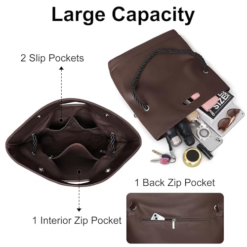 Image of Large Convertible Hobo Purse Tote Bags for Women Shoulder Handbag | 3 in 1 Crossbody Everyday Bag, Adjustable Strap, Soft Vegan Leather,College, Work , Shopping, Travel