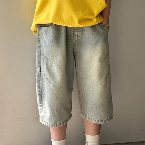 Boys Summer Vintage Cargo Short Jeans with Multi Pockets Outdoor Casual Retro Streetwear Short Skateboard Shorts Boys2