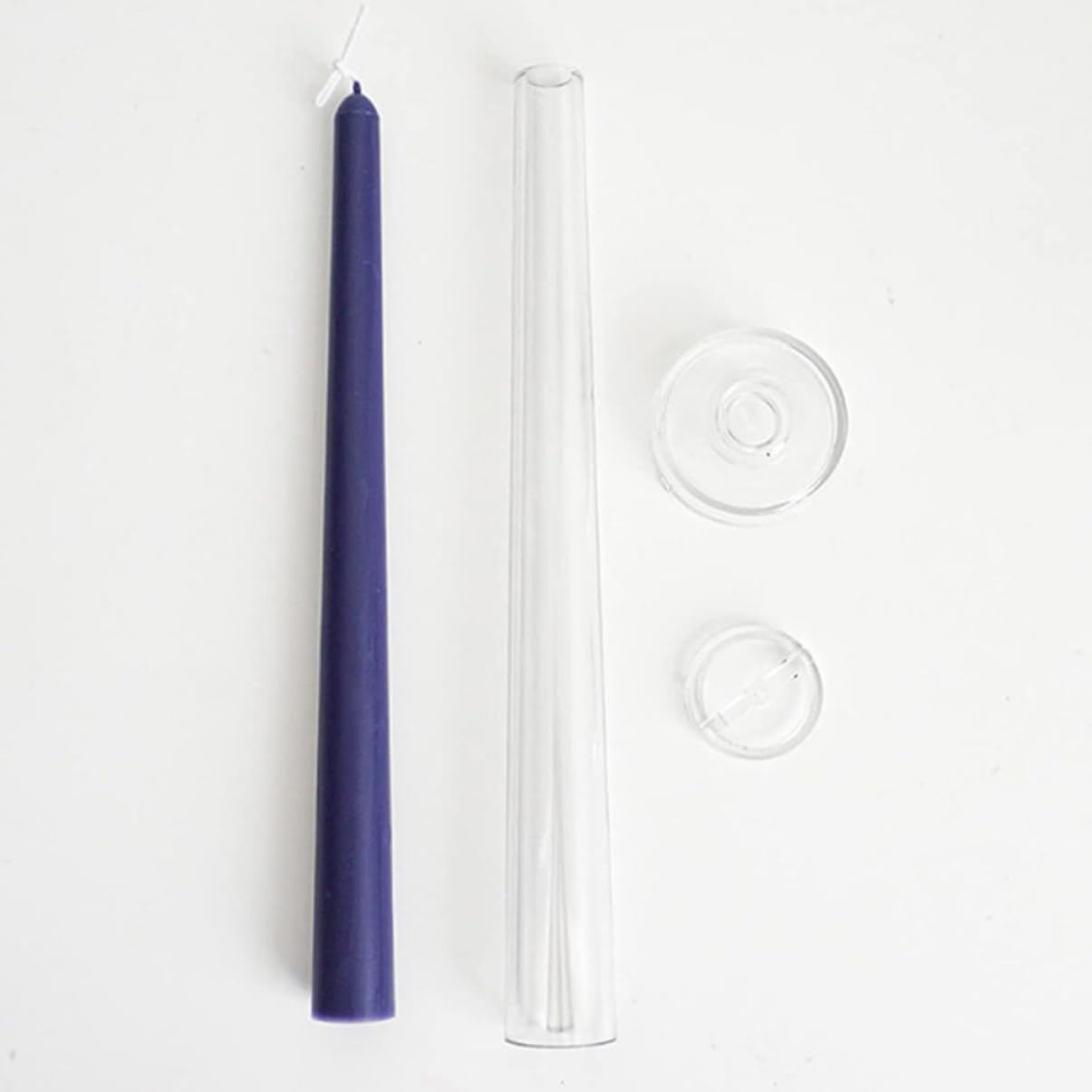 TEHAUX 8pcs Creative Tapered Rod Candle Mold for Candle Making Unique Casting Mold for Home Decor and Wedding Decorations