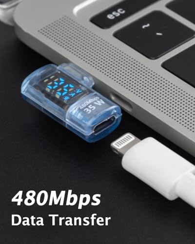 Adaptador tipo C a Lightning para usar el móvil horizontalmente en el sofá o tren 2