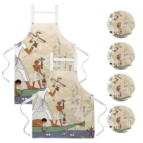 Tablier de cuisine Égypte antique pour réussir vos ateliers pâtisserie en famille
