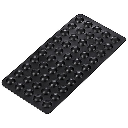 haggiy Elastikpuffer - Anschlagpuffer selbstklebend - halbkugelförmig, rund 7 mm, Höhe: 1,5 mm, schwarz (50 Stk.) Cover