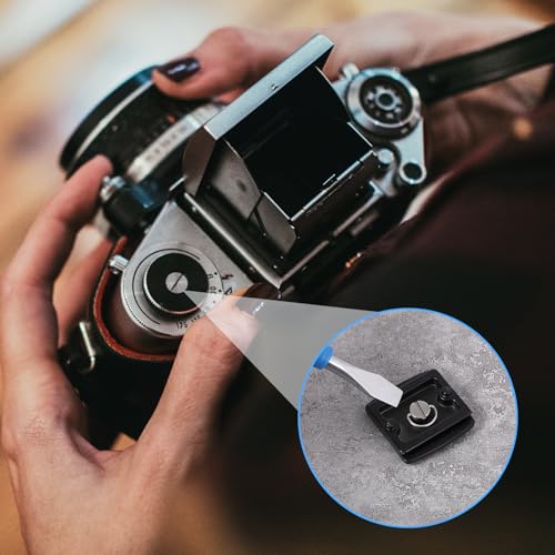 Image of Piriuuo T Handle Flat Head Screwdriver, 10mm T Handle Slotted Screwdriver with Plastic Handle Screw Drivers Assembly Tool for Slotted Screw Used on Quick Release Plate or Camera Tripod Monopod