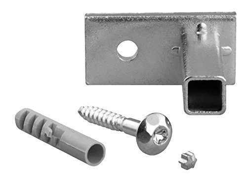 Befestigungs-Set Premium für Fenstergitter mit 12 x 12 mm Stäben Montage in die Fensterlaibung galvanisch verzinkt