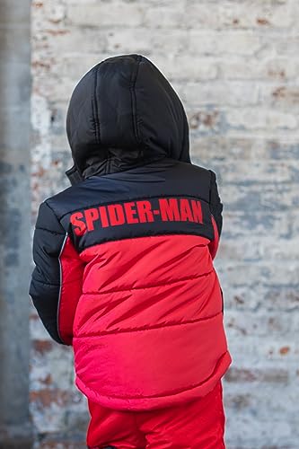 Image of Marvel Hooded Zip-Up Puffer Jacket Toddler to Big Kid