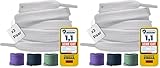 LaceHype 2 Paar Premium Schnürsenkel flach [10 mm breit ] LC1 reißfest Schuhbänder Ersatz Shoelaces aus Polyester für Sneaker, Sportschuhe, Laufschuhe, Turnschuhe (Weiß, 110)