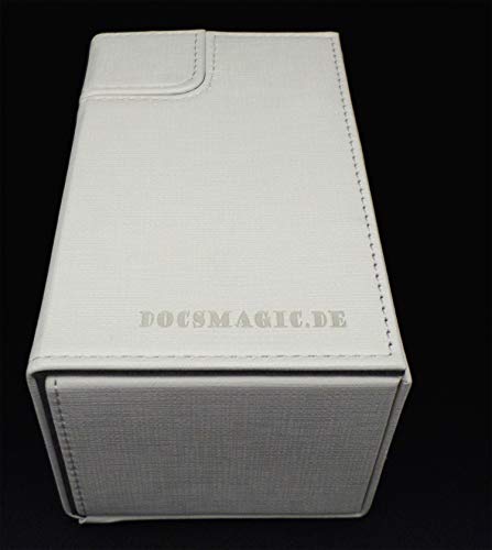 docsmagic.de Premium Magnetic Tray Box (100) White + Deck Divider - MTG - PKM - YGO, Big (100) - Image 3