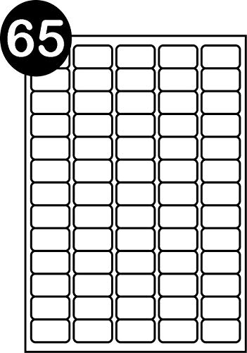 SmithPackaging A4 Self Adhesive Address 6500 Labels, 38.1 mm Length x 21.2 mm Width