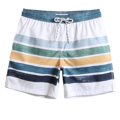 Image of maamgic Mens Slim Fit Swim Shorts Swim Trunks 7 inch Quick Dry Mens Bathing Suits with Mesh Lining