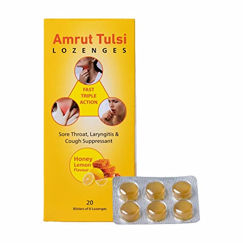 Image of Lozenges Honey Lemon Flavour | Herbal Throat Soother for Cough, Cold & Sore Throat | Pack of 12 (12 Strips)