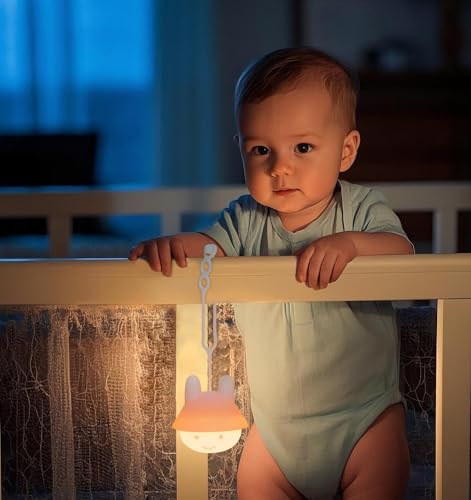 Night Light for Baby Car Seat - Dimming Function 9 Colors Changing Eye Caring Portable Rechargeable & Timing Bedside Light Up Toddler Bed Room Travel Essentials Gift for New Mom Soft Silicone BPA Free