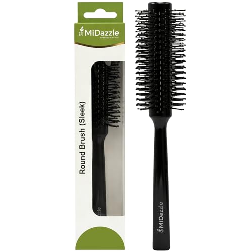 Image of Midazzle Roller Hair Brush For Men | Perfect Tool for Efficient Blow Drying, Adding Curls, Waves & Volume|Smoothening & Volumizing comb | Men Accessorie | For All Hair Types (MIHB0042)