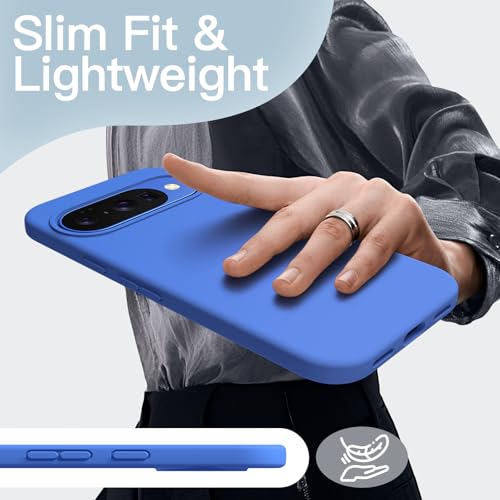 Image of JETech Liquid Silicone Cover Case for Google Pixel 10 /10 Pro 2025, Silky Soft Touch Full-Body Protection, Anti-Scratch Shockproof Phone Cover with Microfiber Lining (Indigo)