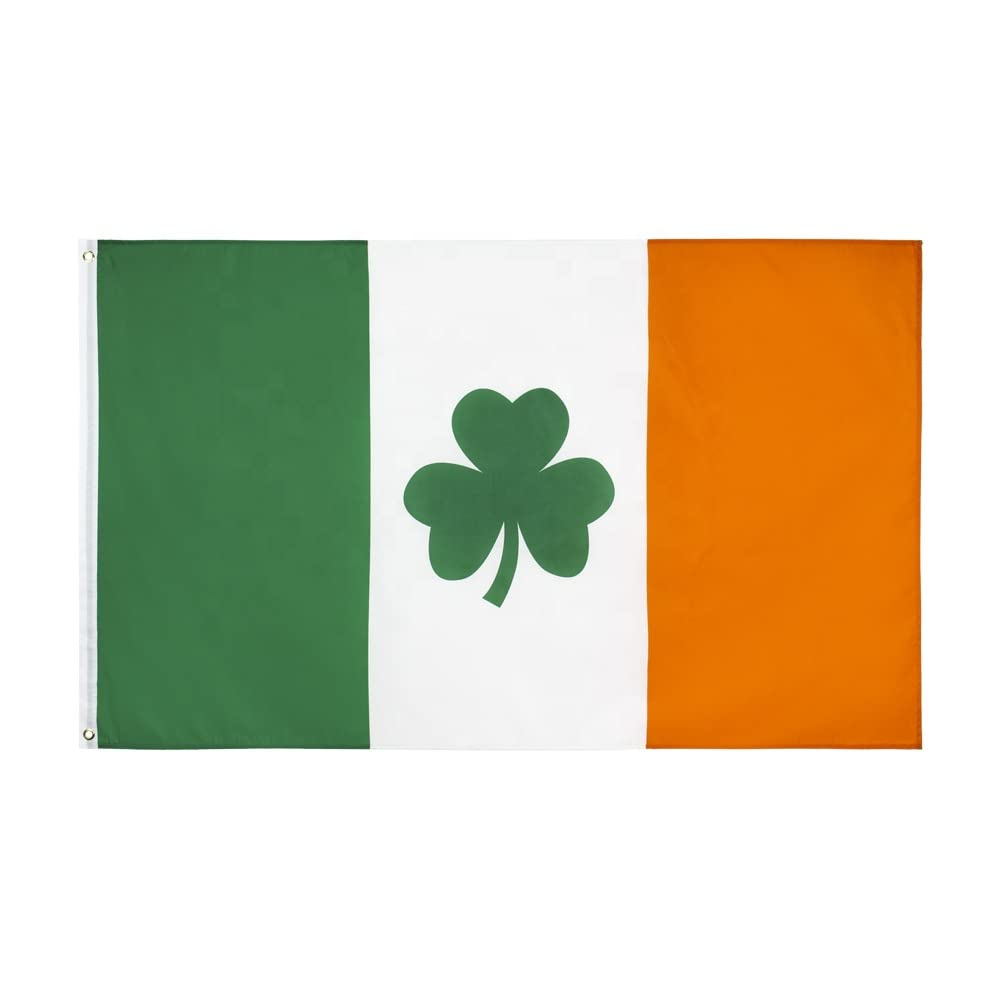 Ireland Shamrock Flag Irish Large National Country Olympics Football Rugby Sports Teams St Patricks Day (90cm x 150cm)