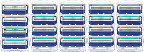 Razor Blades Refills Men's Razor 5 Blade Replacement,Razor Blades Refills for Men,Fusion5 Blade Refills（20 Pieces）-A