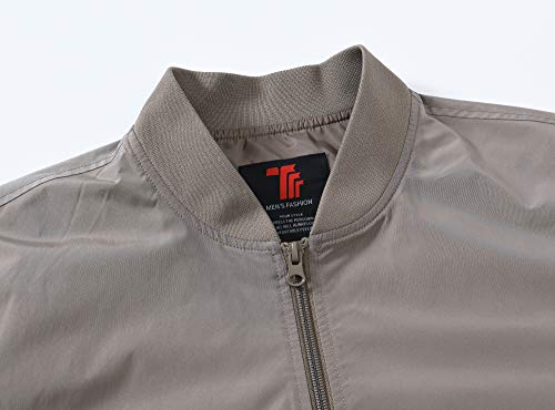 Tbmpoy Men's Lightweight Track Jackets Windproof Breathable Windbreaker Casual Camping Travelling Golf Jacket For Men Khaki Xl #TOP2