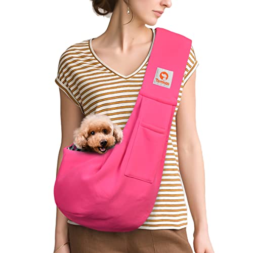 Image of Tomkas Dog Cat Carrier Sling Classic Pocket & Classic Strap(M,Rose red)
