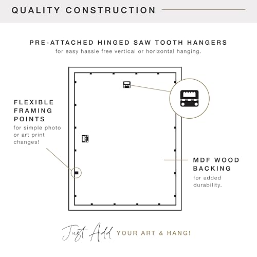 MCS Foundation 20x30 Poster Frame Traditional Black, Vertical & Horizontal Wall Hanging Large Picture Frame for Photos, Posters & Art Prints (2-Pack) by MCS - Image 4
