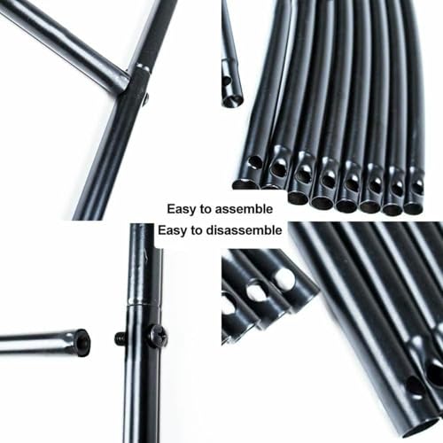 Support de fleurs en métal noir de 2,4 m pour une décoration extérieure - 7