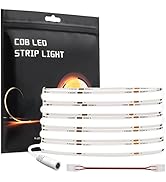 VISDOLL COB LED Light, Warm White16.4ft /5M DC24V Non-Waterproof 8mm Strip Light, CRI90+480led/m ...
