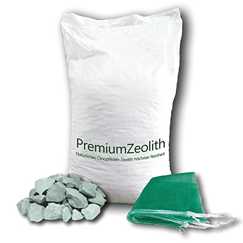 baumgrün 25 kg ZEOLITH 16-32 mm +2 Filtersäcke Filtermaterial Teichfilter Aquarium Filtermedium Filter Phosphatbinder Zeoliet Celolit Zelolit Zeolite Naturmineral