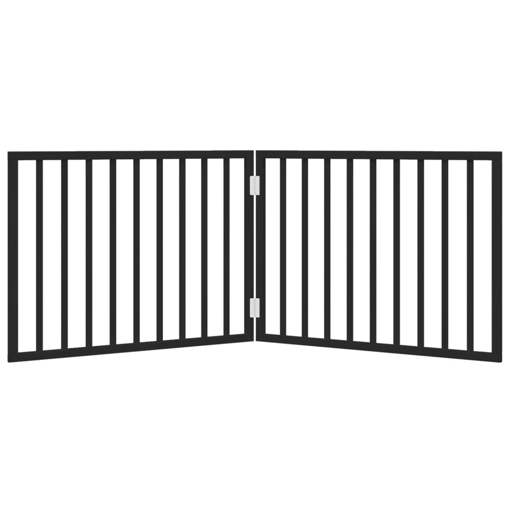 Rejilla plegable para perros, 2 paneles, de madera de álamo de 160 cm, independiente, plegable, portátil, para perreras, cañones, cachorros, protección, seguridad, entrenamiento en el jardín