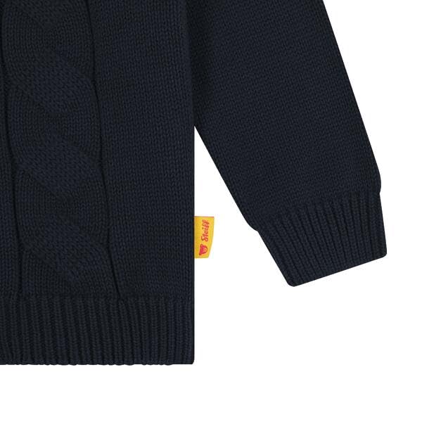 Steiff Sweatjacke EU Größe 116 steiff navy, Kinder Sweat-Jacke, Kapuzen-Jacke für Kleinkinder, weich und bequem, Kinder Sweatshirt, waschmaschinenfest