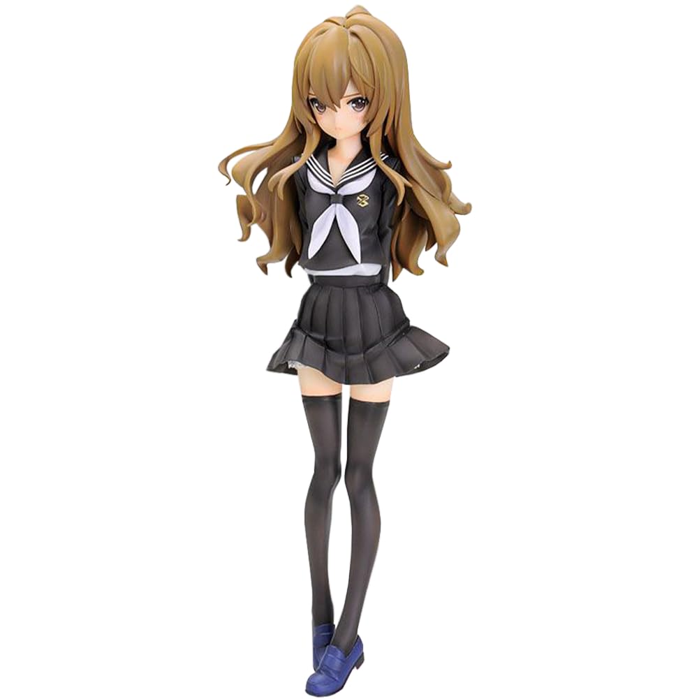 Jiumaocleu Taiga Aisaka Figure Statue, 25cm School Uniform Style Anime Figurine 1/7 Sacle Taiga Figure Original Painting Figures Handmade Collectible
