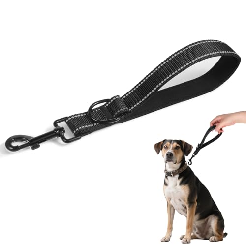 JIYIN 29cm Kurzführer Hund, Hundeleine Kurz Leinen Trainingsleine Reflektierende Nylon Hundeleine für Große und Mittlere Hund