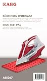 AEG-Electrolux AES 067/ Bügeleisen - Unterlage/Silikonablage als Isoliermatte für Bügeleisen, Bügeltische, Dampfstationen, Rot, 160 * 300 * 40mm
