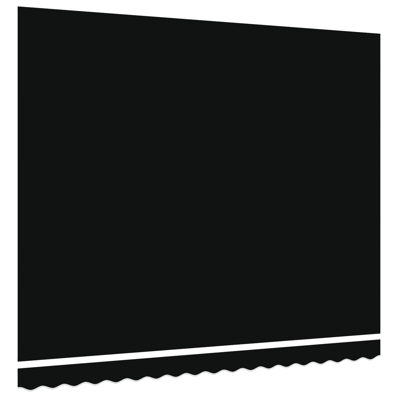 Tomostar Toile de Remplacement Store Banne, Toit de Rechange Tissu de Remplacement pour Auvent Cadre 4x3 m Noir