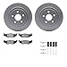 Dynamic Friction Company Rear Geospec Brake Rotors with 5000 Advanced Brake Pads includes Hardware 4512-39036