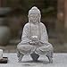 Home Buddhas Statue Solar Power Flickering LED Garden Light Meditations Buddhas Figures Spiritual Room Decorations Solar Buddhas Statue