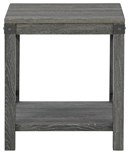Signature Design By Ashley Freedan Rustic Farmhouse End Table, Gray #TOP2