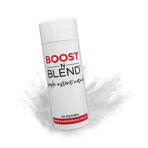 BOOST N BLEND Hair Fiber Powder, Scalp Concealer for Thinning Hair & Visible Scalp - Hair Volumizer for Women (25g/0.88oz) Cotton, Silver Grey, Female