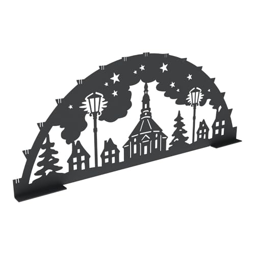 KNOBLOCH Schwibbogen aus Metall Winter-Motiv | XXL für außen |...