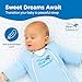 Magic Sleepsuit Baby Merlin's Cotton Baby Swaddle Transition Product - Soft and Cozy Design, Double Zipper for Easy Diaper Changes, Promotes Safe Sleep, 3-6 Months - Blue - Small 12-18lbs