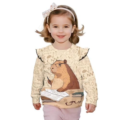 Fall Clothes for Toddler Girls Age 1-8 Cute Graphic Tops Sweatshirts