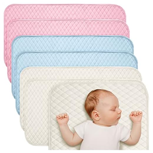 6 Packs Baby Changing Pad Bamboo Quilted Thicker Waterproof Changing Pad Liners Portable Diaper Changing Pad Washable Diaper Change Mat for Unisex Baby Shower(14.2'' x 27.6'',Pink, Blue, White)
