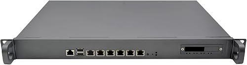 1U Firewall Appliance 10GbE, VPN, montaje en rack de red, Intel Core I3 9100, HUNSN RZ05k, 6 x Intel 2.5GbE I226-V, 4 x SFP+ XL710 BM1 10000Mbps,