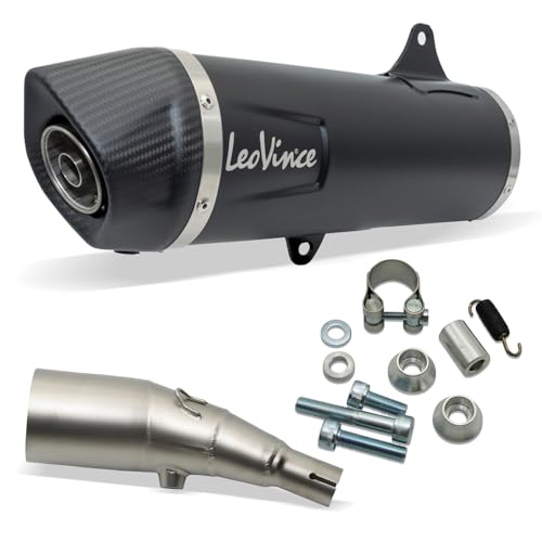 Silencieux LeoVince Nero Racing en inox noir avec embout carbone