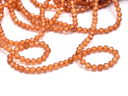 Perles de cocarde citrine pour fabriquer des bijoux d'été - Brins de pierres naturelles 2mm