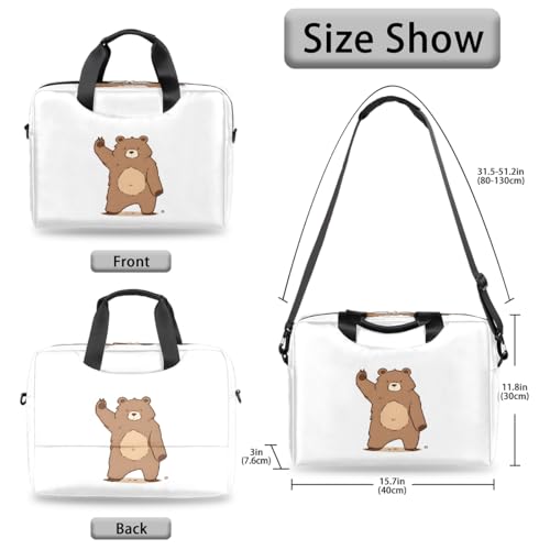 Maletín para portátil 15.6" diseño de oso miniatura 5