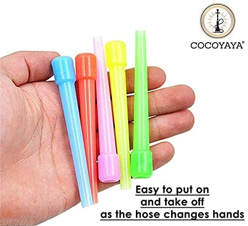 Image of Cocoyaya Reusable-Disposable Filter Tips, Hookah Mouth Tube Aceessories Pack of 2 (80 pcs) Multicolor
