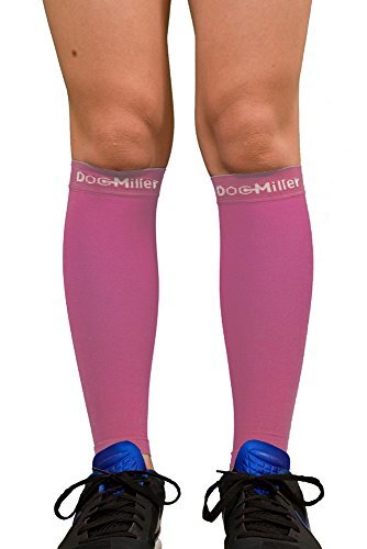 Image of Premium Calf Compression Sleeve 1 Pair 20-30mmHg Strong Calf Support Fashionable COLORS Graduated Pressure for Sports Running Muscle Recovery Shin Splints Varicose Veins Doc Miller (Pink, Large)