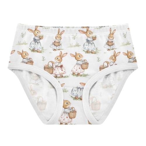 Girls Underwear Soft Cotton Easter Rabbit Kids Panties in Sizes 2/3t, 4t, 5t, 6 and 8