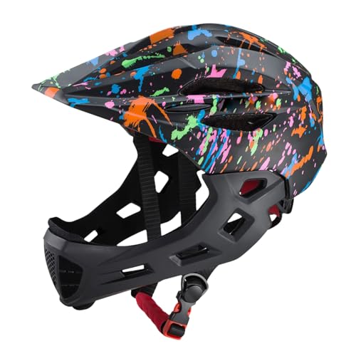 Amazon.co.uk Lixada LIXADA Kids Full Face Bike Helmet with LED Light Adjustable Breathable Toddler Lightweight 16 Vents for MTB Skateboarding Scooter Cycling 52-56cm (M) #ad #ad
