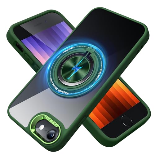 Coque rigide iPhone SE 3 avec anneau et dos polycarbonate transparent